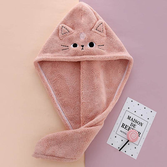 Coral Fleece Absorbent Hair Drying Towel - Mubimart