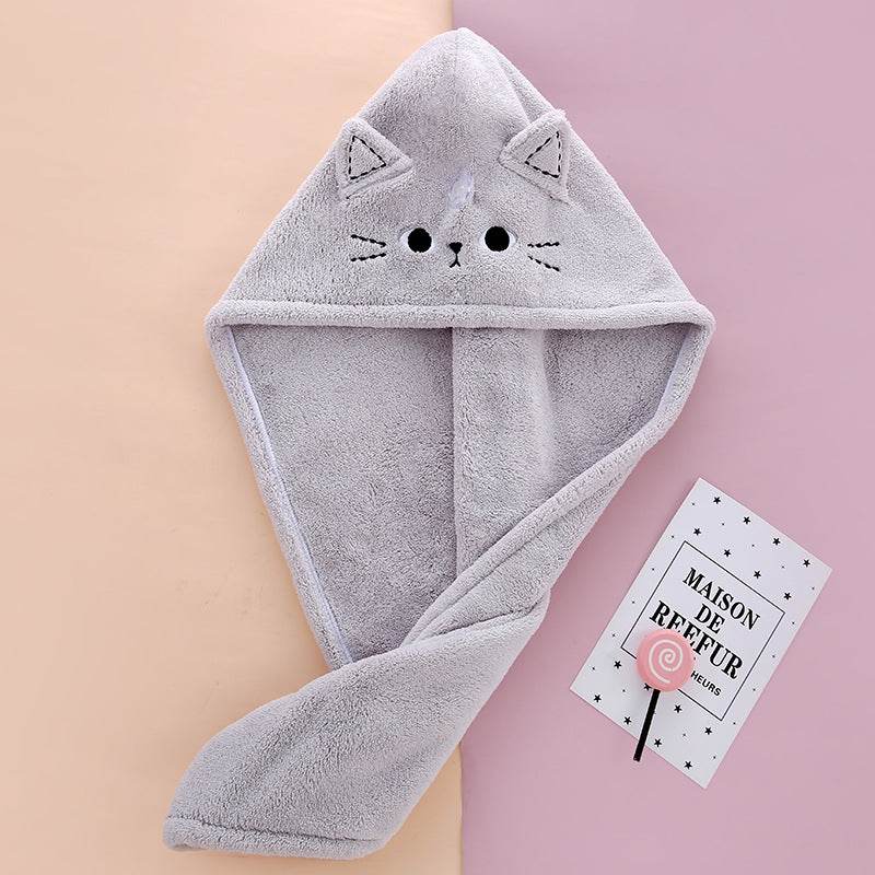 Coral Fleece Absorbent Hair Drying Towel - Mubimart