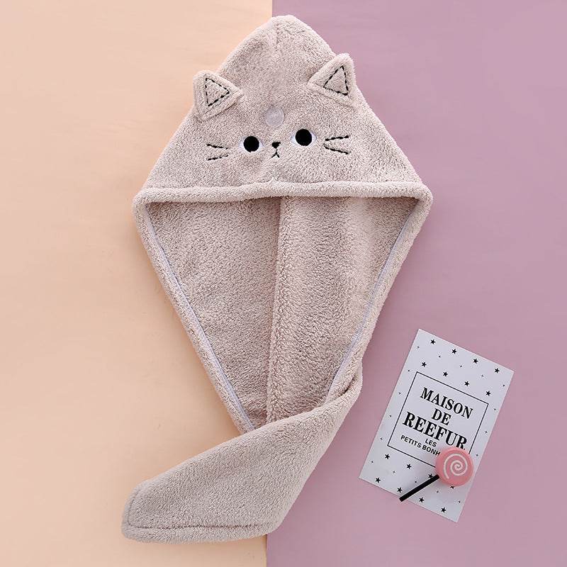 Coral Fleece Absorbent Hair Drying Towel - Mubimart