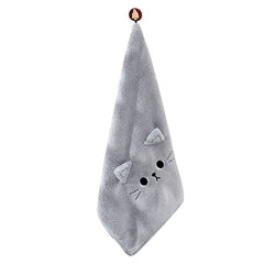 Coral Velvet Cartoon Cat Hair Drying Towel - Mubimart -  