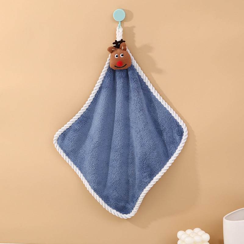 Coral Velvet Santa Wipes Hand Towels - Mubimart