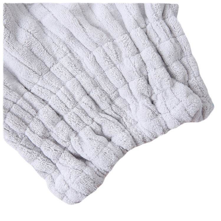 Coral Velvet Shell Absorbent Shower Cap Quick Dry Hair Cap Thickened Soft Dry Hair Towel - Mubimart