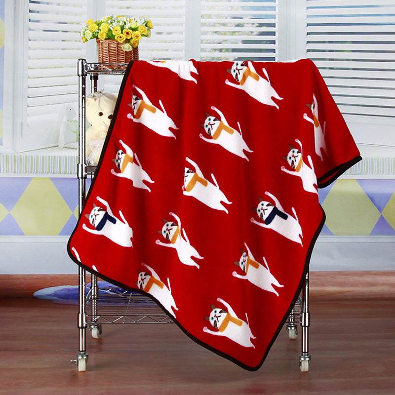 Coral fleece blanket flannel baby blanket cartoon blanket car office knee blanket car inner blanket - Mubimart