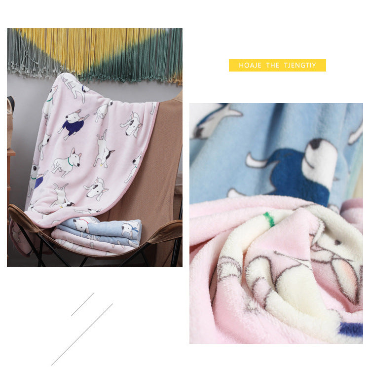 Coral fleece blanket flannel baby blanket cartoon blanket car office knee blanket car inner blanket - Mubimart -  