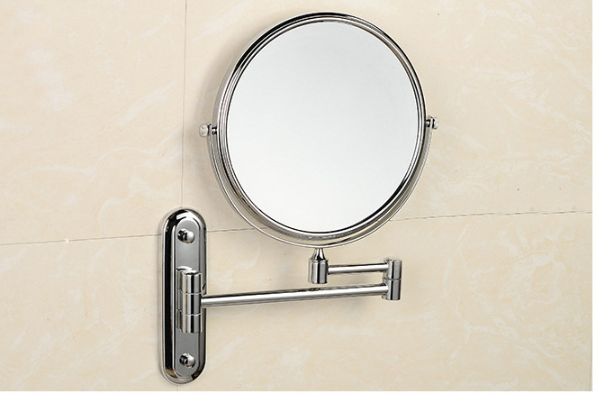 Cosmetic Mirror Wall Mounted Double Side Adjustable, Rotating Function Mirror - Mubimart -  