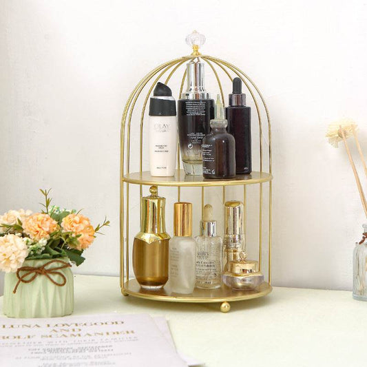 Cosmetic rack iron art storage bird cage Nordic finishing - Mubimart