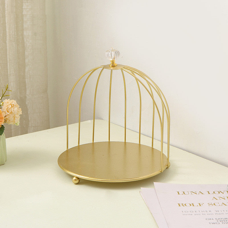 Cosmetic rack iron art storage bird cage Nordic finishing - Mubimart -  