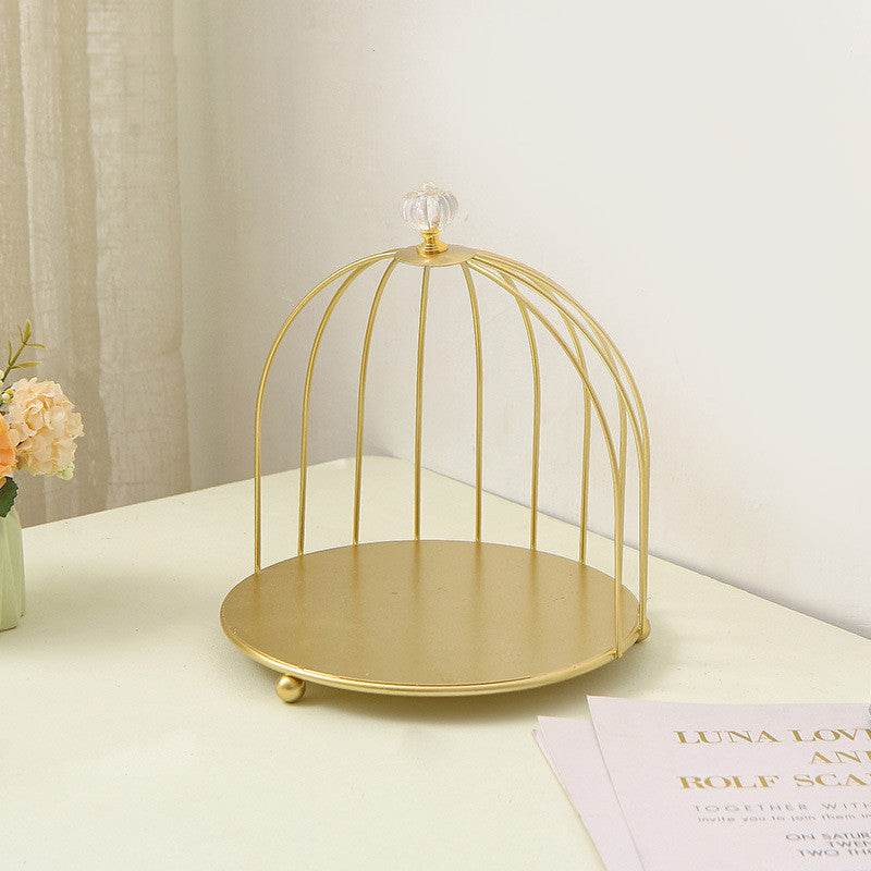 Cosmetic rack iron art storage bird cage Nordic finishing - Mubimart