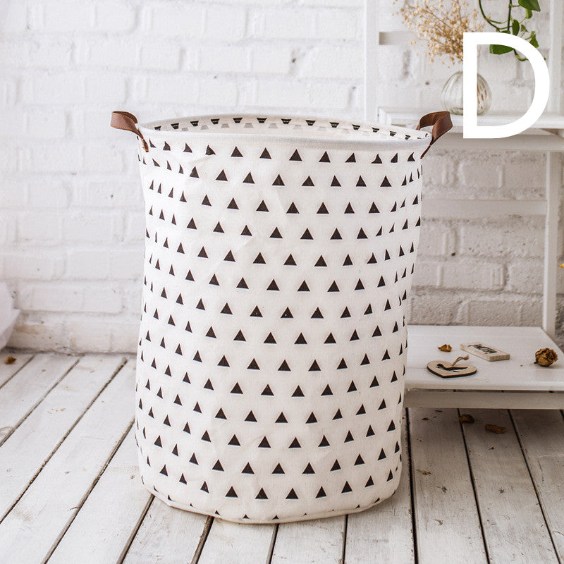 Cotton And Linen Large Dirty Clothes Hamper Toy Storage Bucket - Mubimart -  