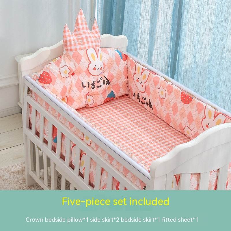 Cotton Crib Guardrail Anti-collision Bed Fence - Mubimart