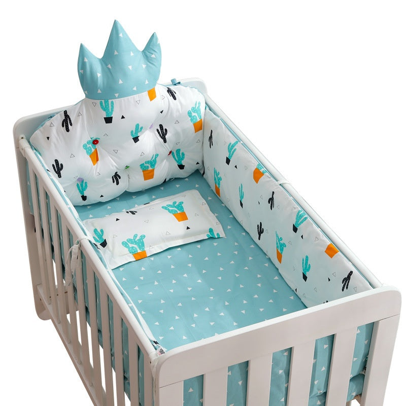 Cotton Crib Guardrail Anti-collision Bed Fence - Mubimart -  