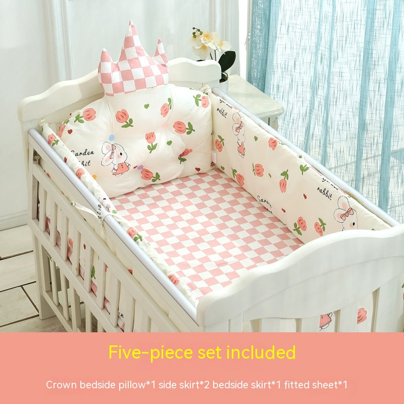 Cotton Crib Guardrail Anti-collision Bed Fence - Mubimart -  