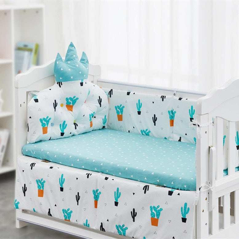 Cotton Crib Guardrail Anti-collision Bed Fence - Mubimart - Crib 