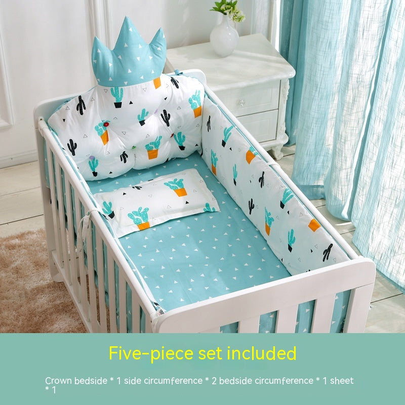 Cotton Crib Guardrail Anti-collision Bed Fence - Mubimart -  