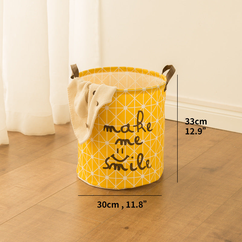 Cotton Linen Cloth Art Waterproof Dirty Clothes Hamper Large Storage Basket - Mubimart -  