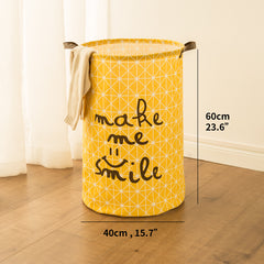 Cotton Linen Cloth Art Waterproof Dirty Clothes Hamper Large Storage Basket - Mubimart -  