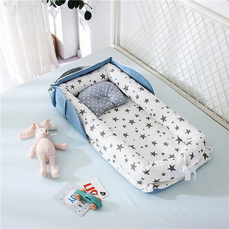 Cotton Portable Foldable Baby Bed - Mubimart