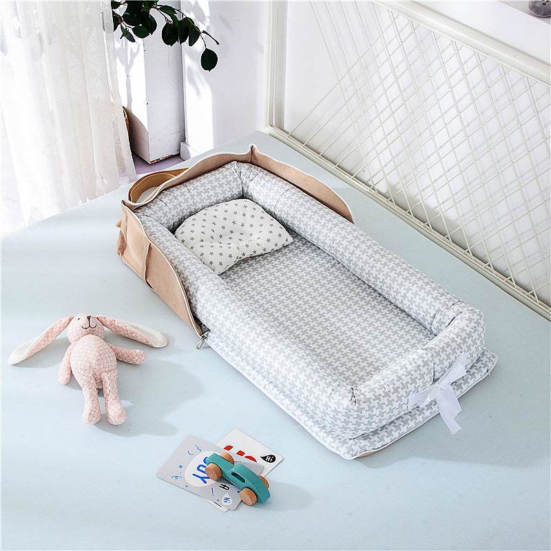 Cotton Portable Foldable Baby Bed - Mubimart