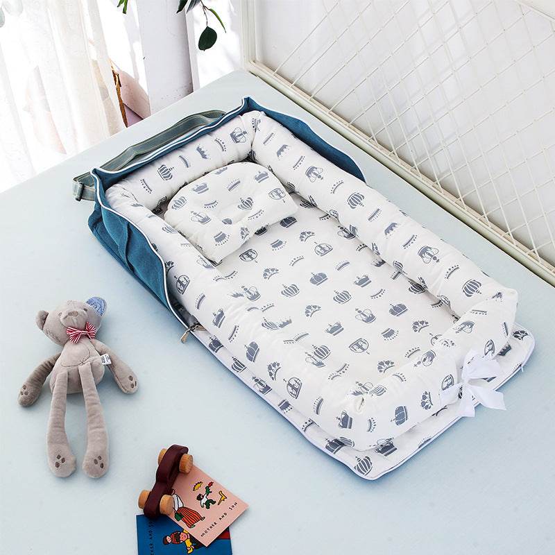 Cotton Portable Foldable Baby Bed - Mubimart