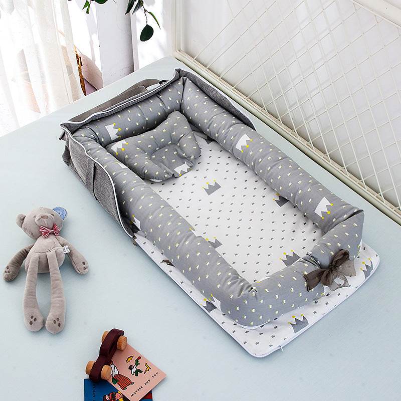 Cotton Portable Foldable Baby Bed - Mubimart