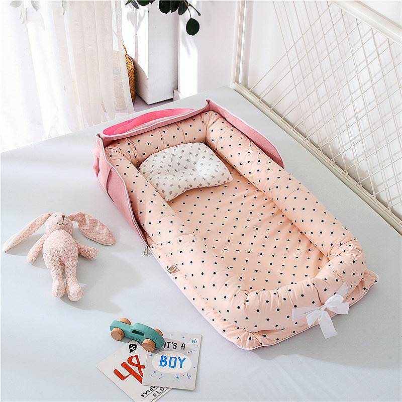 Cotton Portable Foldable Baby Bed - Mubimart