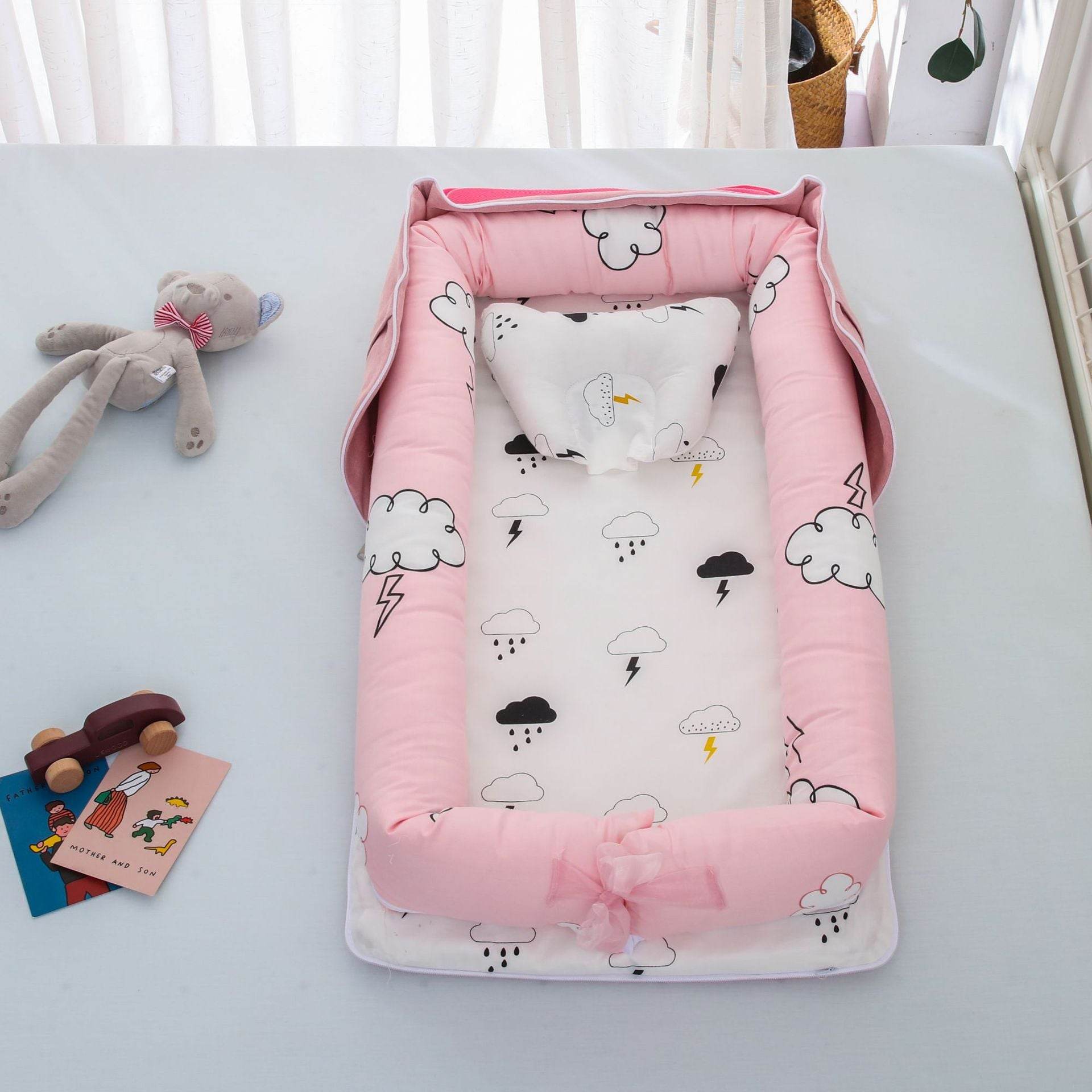 Cotton Portable Foldable Baby Bed - Mubimart