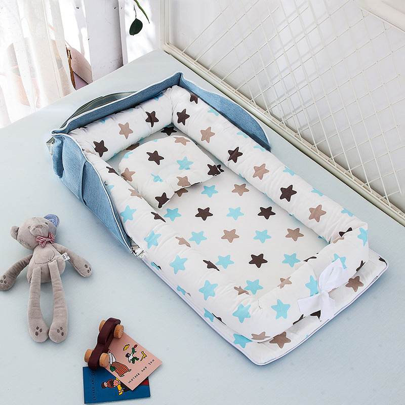 Cotton Portable Foldable Baby Bed - Mubimart