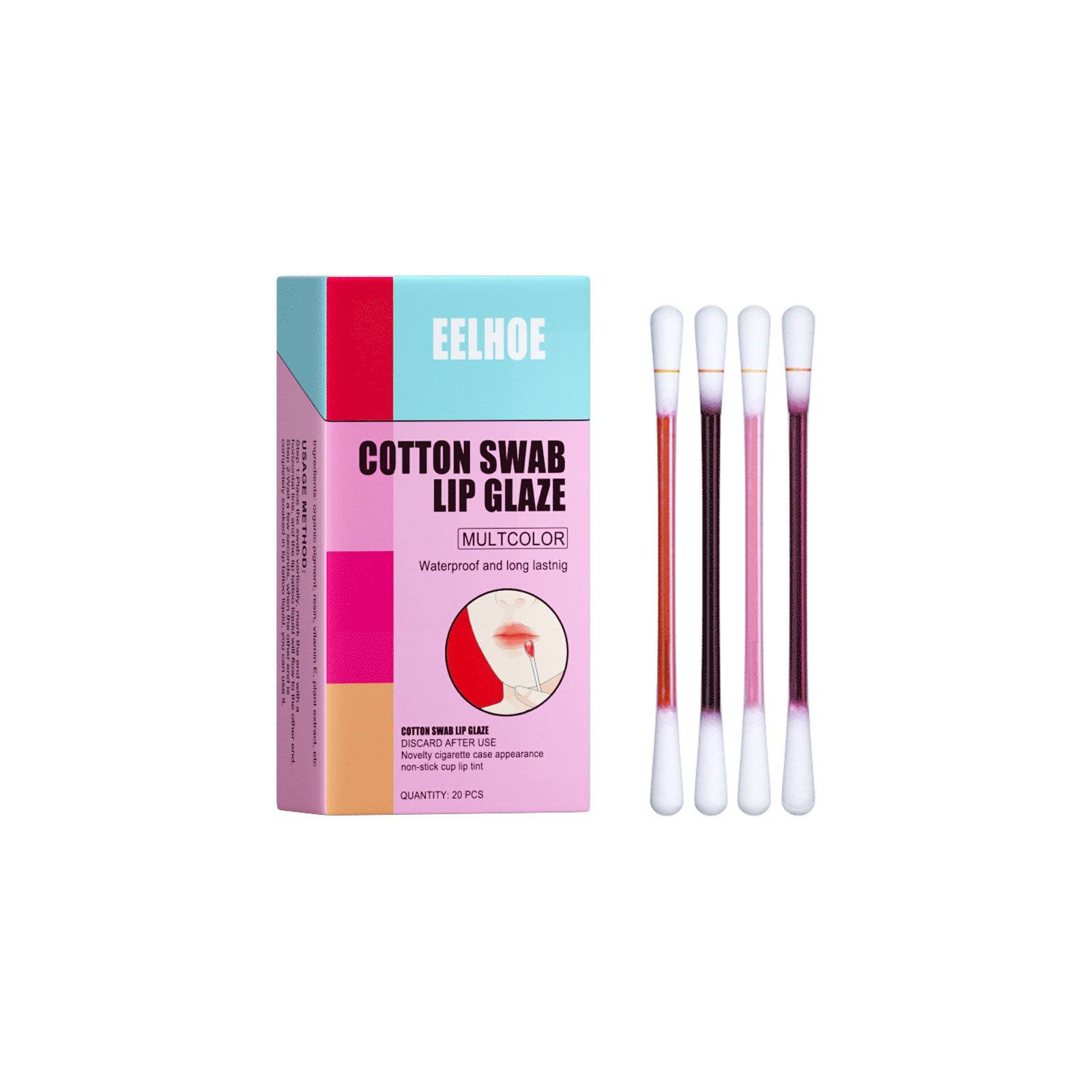 Cotton Stick Lip Glaze Cigarette Box Red - Mubimart