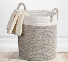 Cotton fabric woven storage basket - Mubimart - Fabric Basket 