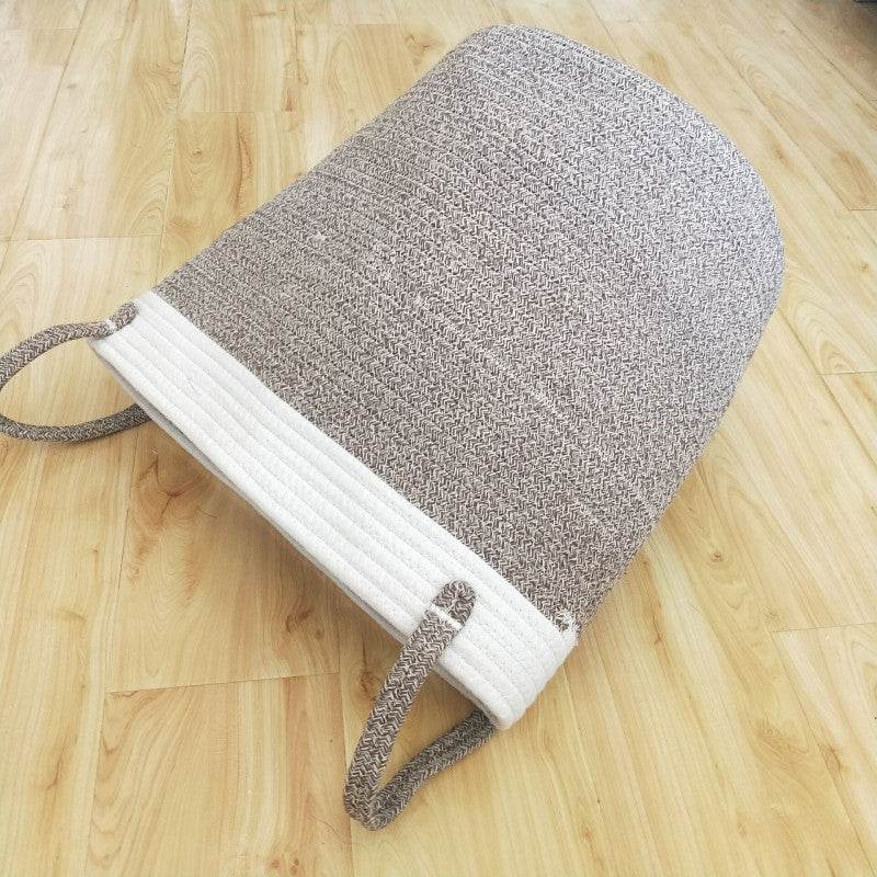 Cotton fabric woven storage basket - Mubimart
