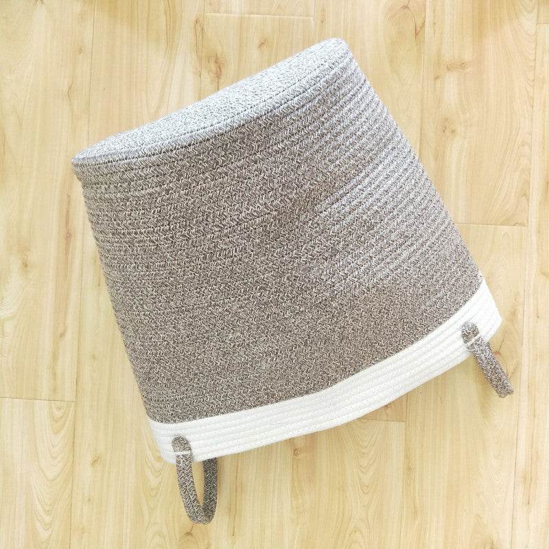 Cotton fabric woven storage basket - Mubimart