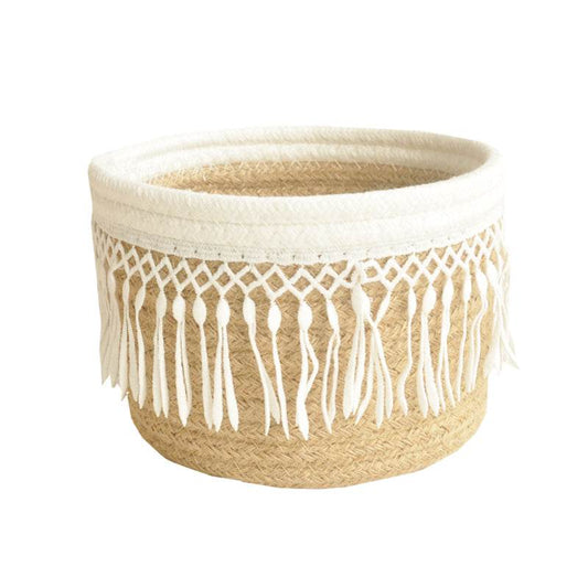 Cotton woven storage basket - Mubimart