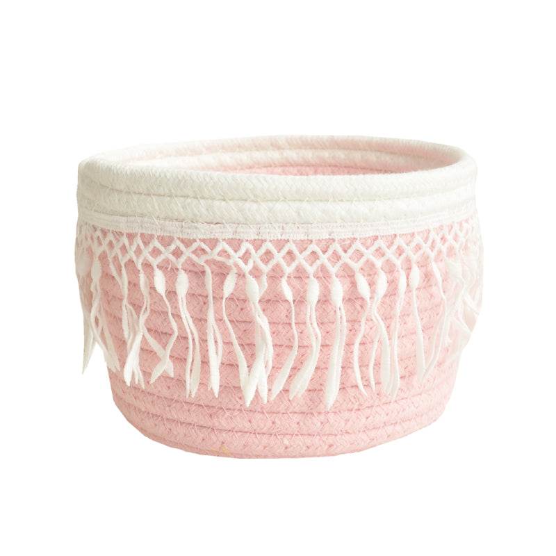 Cotton woven storage basket - Mubimart