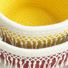 Cotton woven storage basket - Mubimart -  