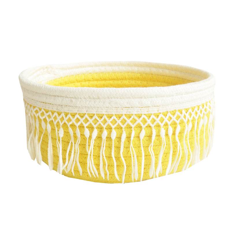 Cotton woven storage basket - Mubimart