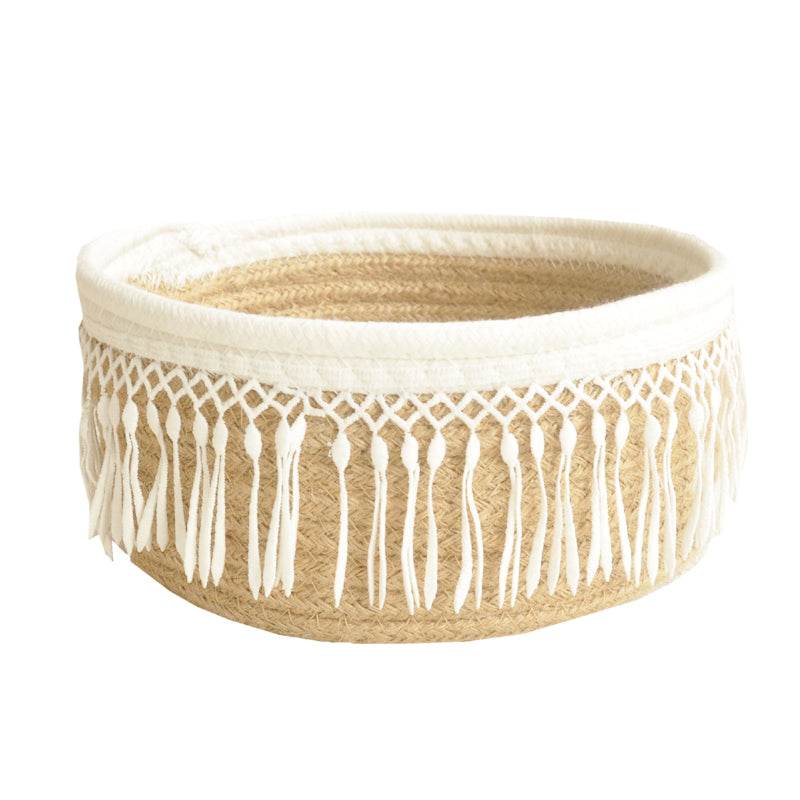 Cotton woven storage basket - Mubimart