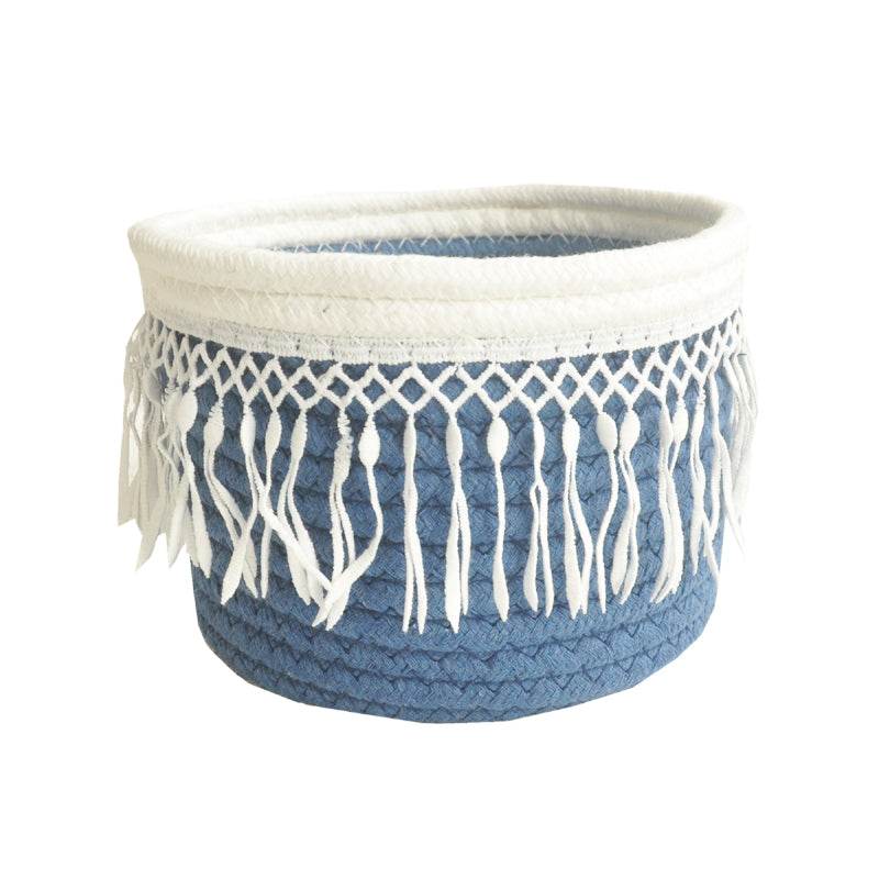 Cotton woven storage basket - Mubimart