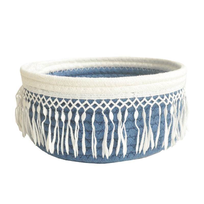 Cotton woven storage basket - Mubimart