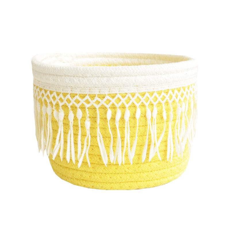 Cotton woven storage basket - Mubimart
