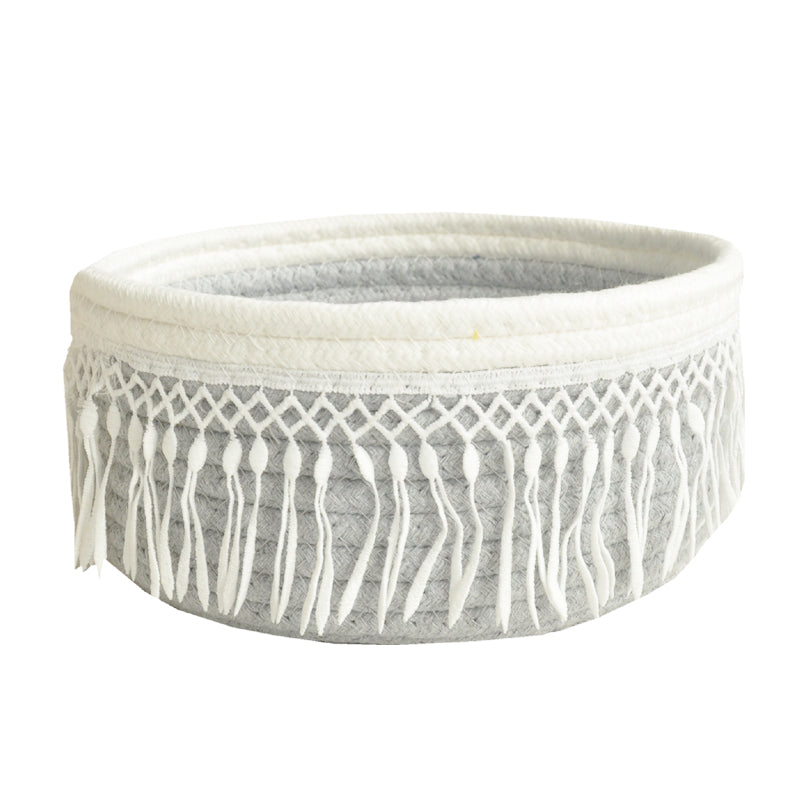 Cotton woven storage basket - Mubimart -  