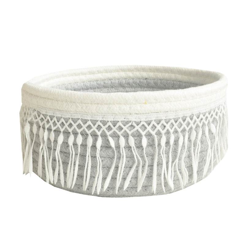 Cotton woven storage basket - Mubimart