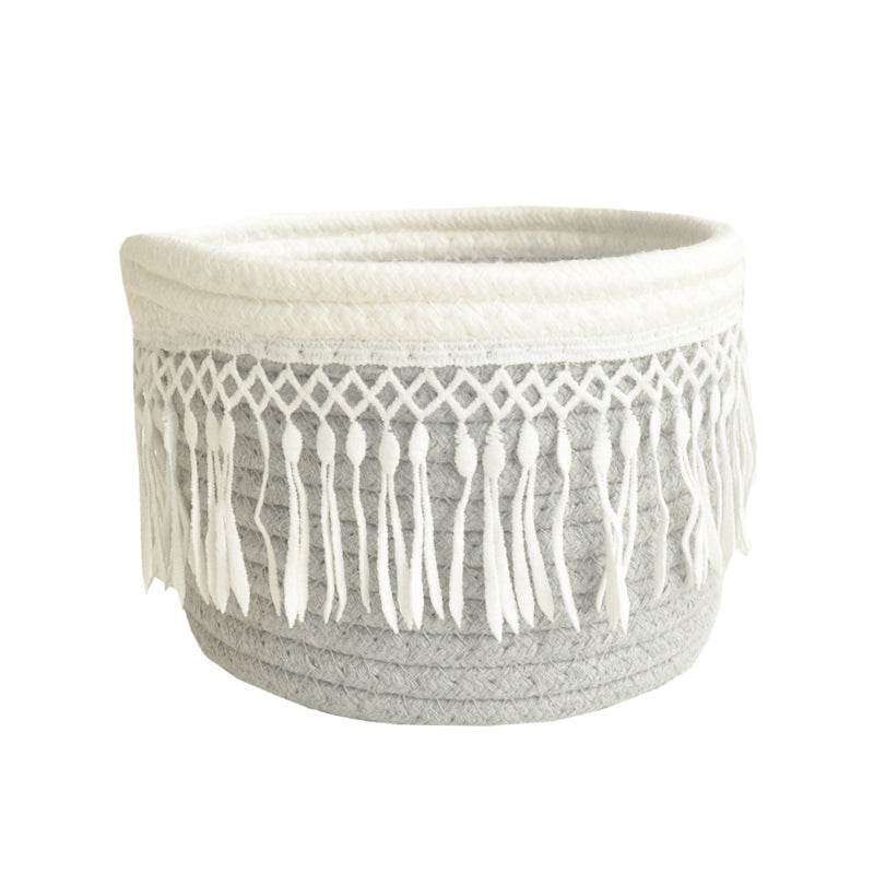 Cotton woven storage basket - Mubimart