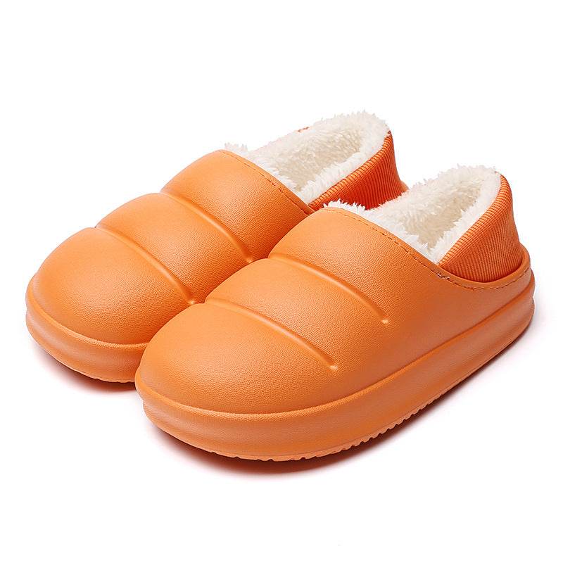 Couple Cotton Slippers Wiomen Winter Warm House Shoes Waterproof Garden Slipper - Mubimart