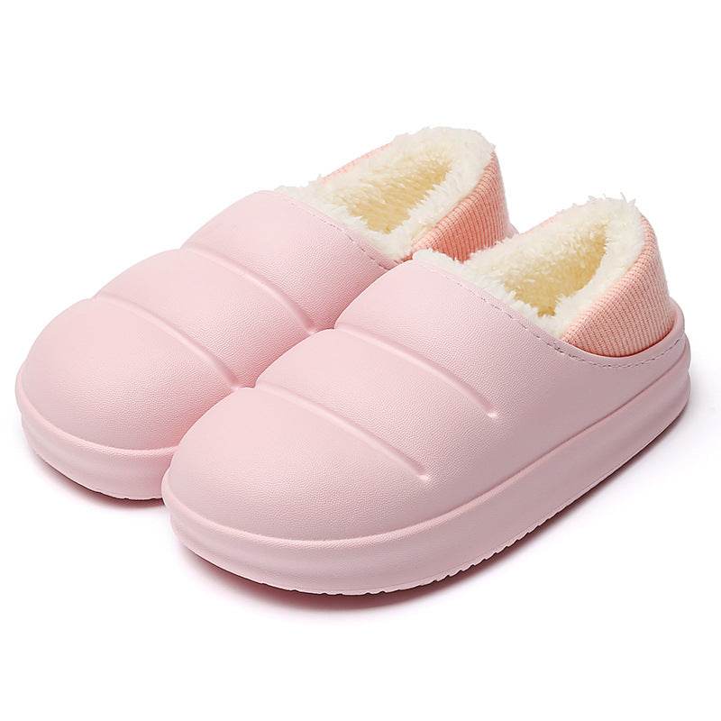 Couple Cotton Slippers Wiomen Winter Warm House Shoes Waterproof Garden Slipper - Mubimart