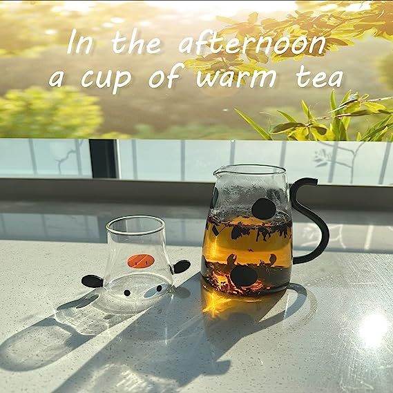 Cow Carafe Pitcher Cow Water Pitcher With Cup Bedside Water Carafe Cow Glass Set Cow Pitcher Water Carafe With Glass Cup For Nightstand - Mubimart