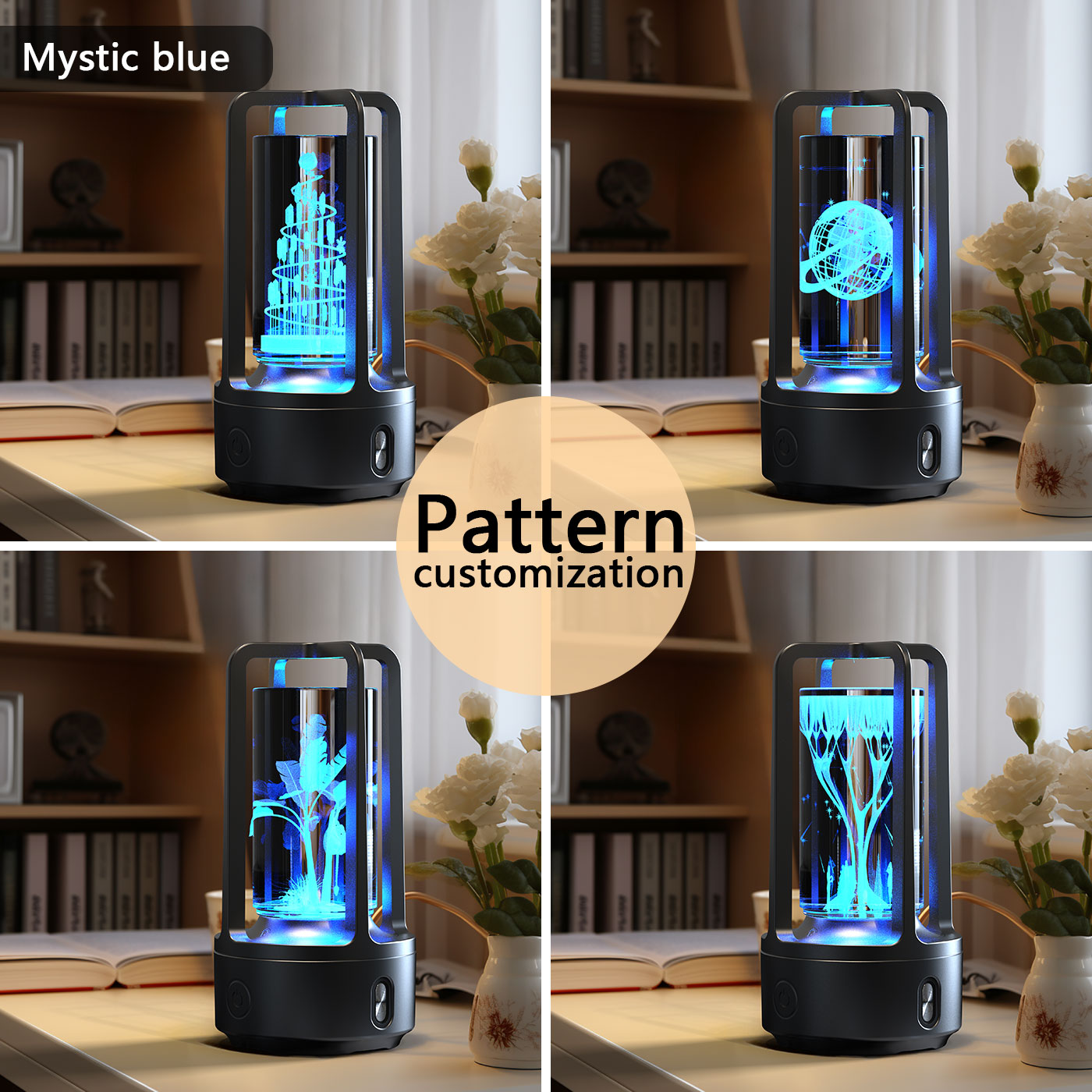 Mubimart Creative 2 In 1 Audio Acrylic Crystal Lamp And Bluetooth Speaker Valentine's Day Gift Touch Night Lamp Mubimart 