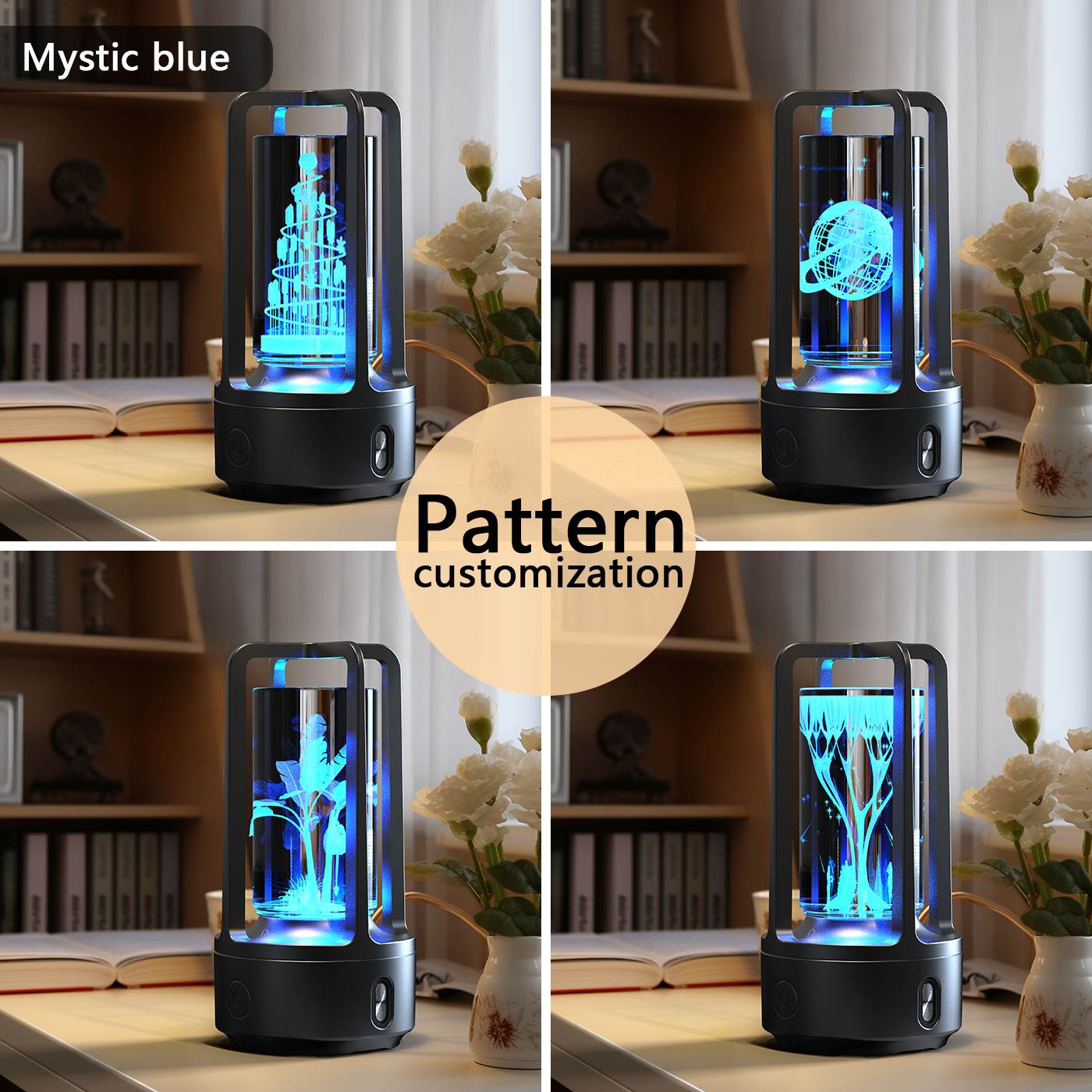 Creative 2 In 1 Audio Acrylic Crystal Lamp And Bluetooth Speaker Valentine's Day Gift Touch Night Lamp - Mubimart