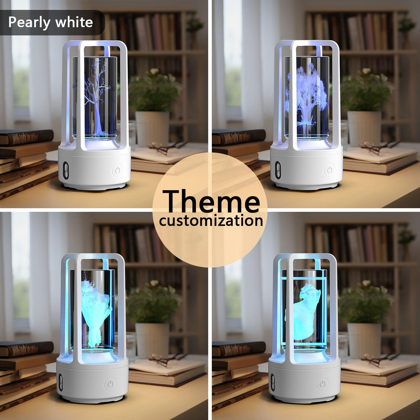 Mubimart Creative 2 In 1 Audio Acrylic Crystal Lamp And Bluetooth Speaker Valentine's Day Gift Touch Night Lamp Mubimart 