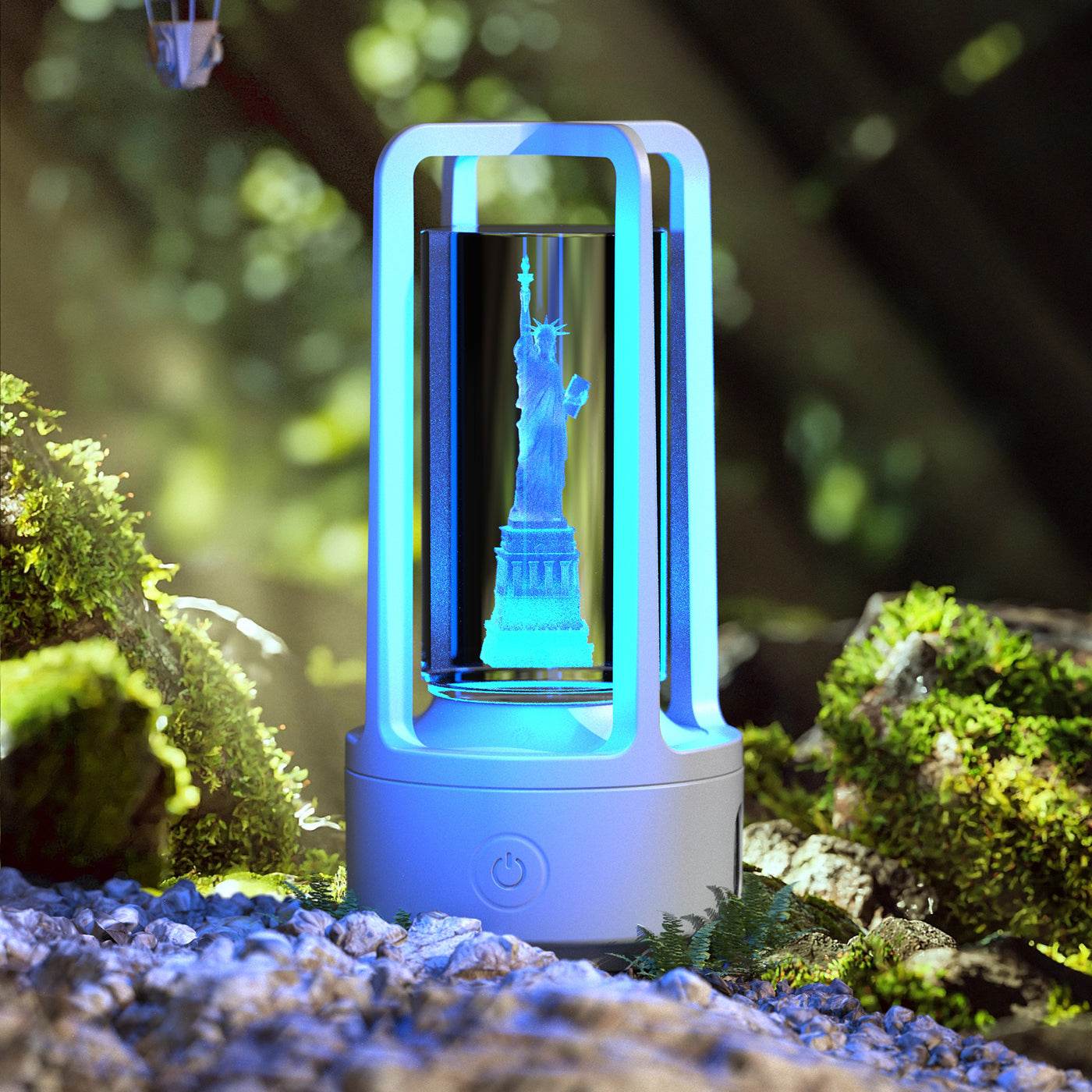 Creative 2 In 1 Audio Acrylic Crystal Lamp And Bluetooth Speaker Valentine's Day Gift Touch Night Lamp - Mubimart