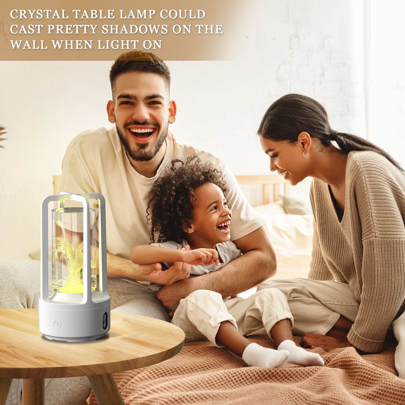 Creative 2 In 1 Audio Acrylic Crystal Lamp And Bluetooth Speaker Valentine's Day Gift Touch Night Lamp - Mubimart